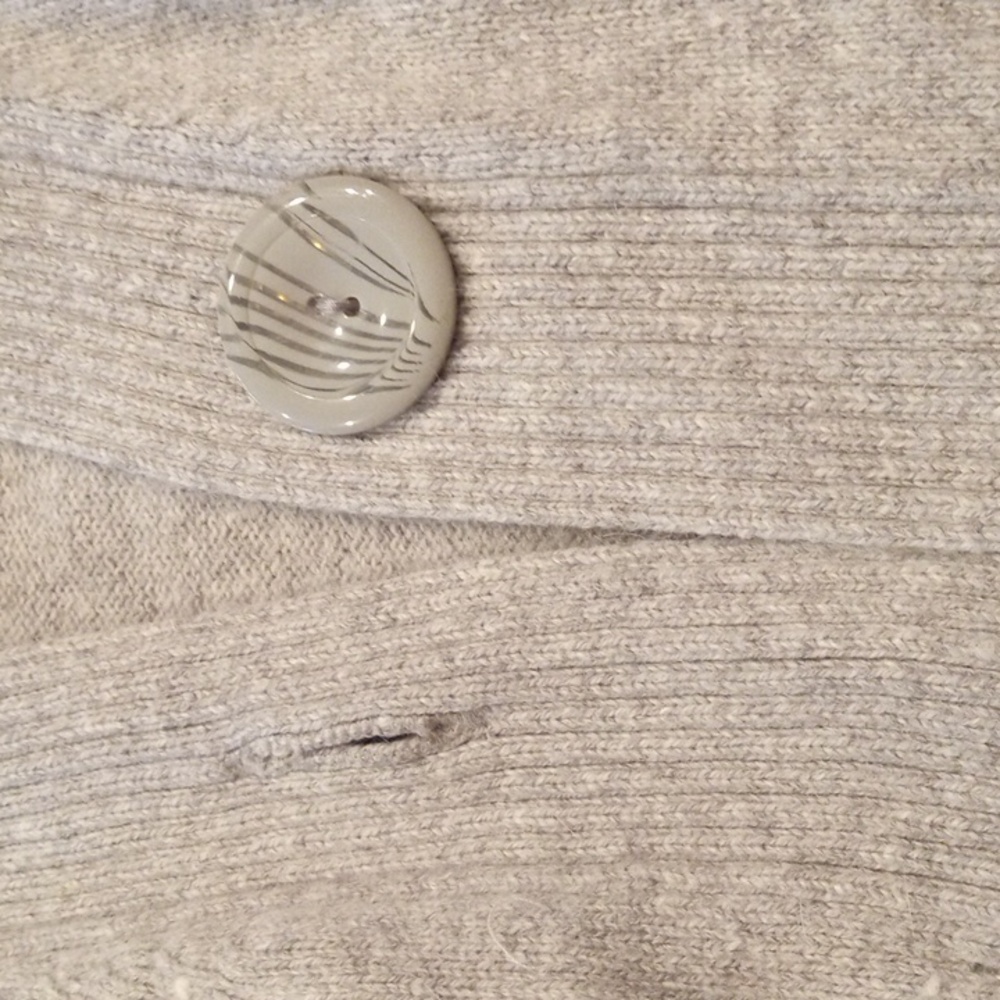 Angora Rabbit Hair Ribbed Open Front women's Cardigan Large - Picture 3 of 6